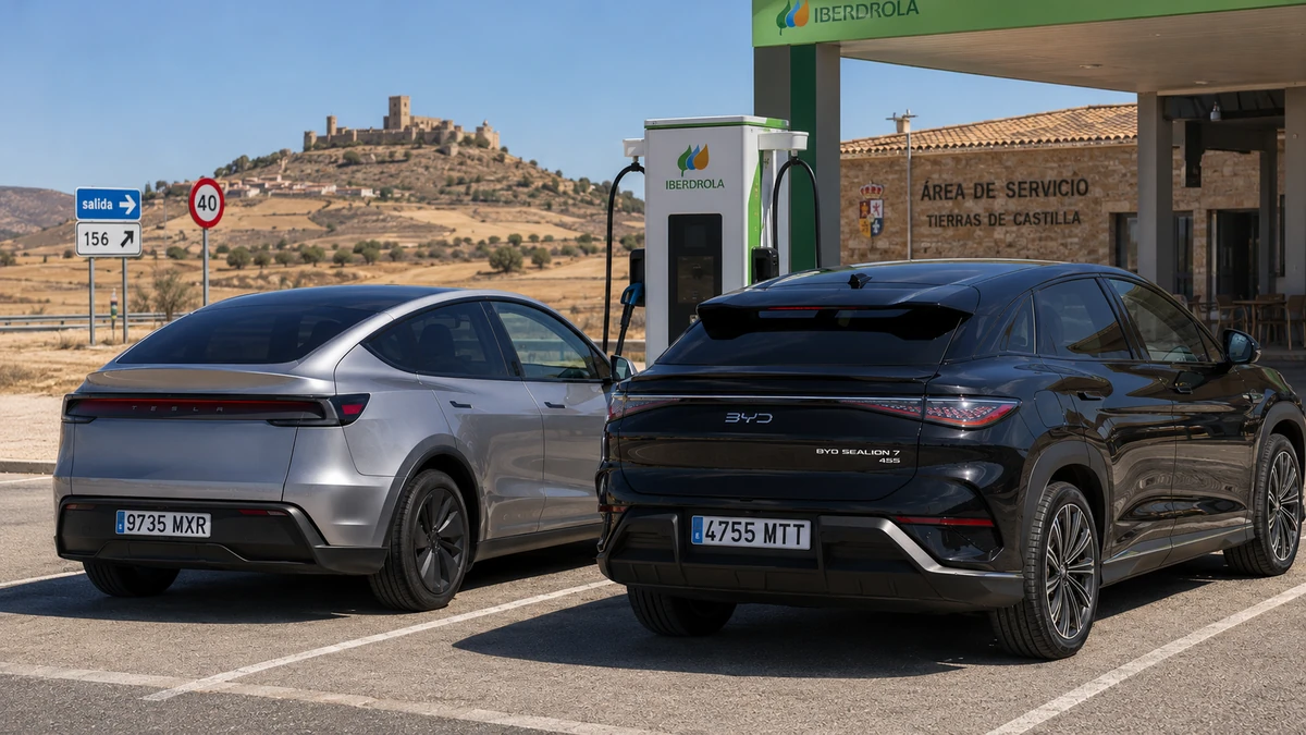 BYD vs Tesla en autopista: recargando en una parada