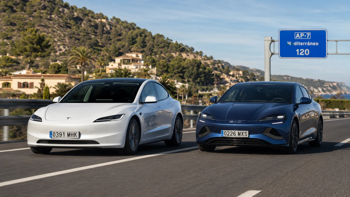 Cómo se comportan los Tesla Model 3 y BYD Seal en la autopista