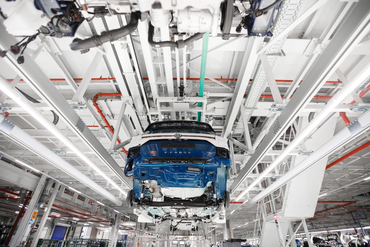 Línea de produccion del Volkswagen T-Cross en Landaben, Navarra