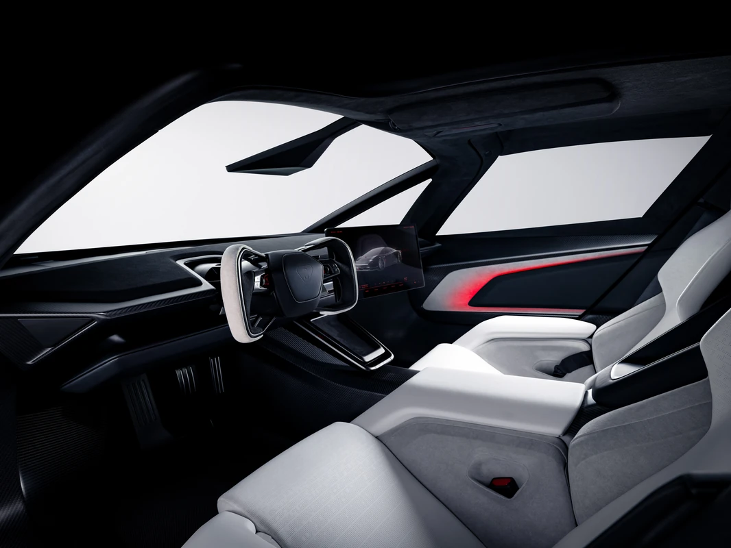 El interior del Tesla Roadster