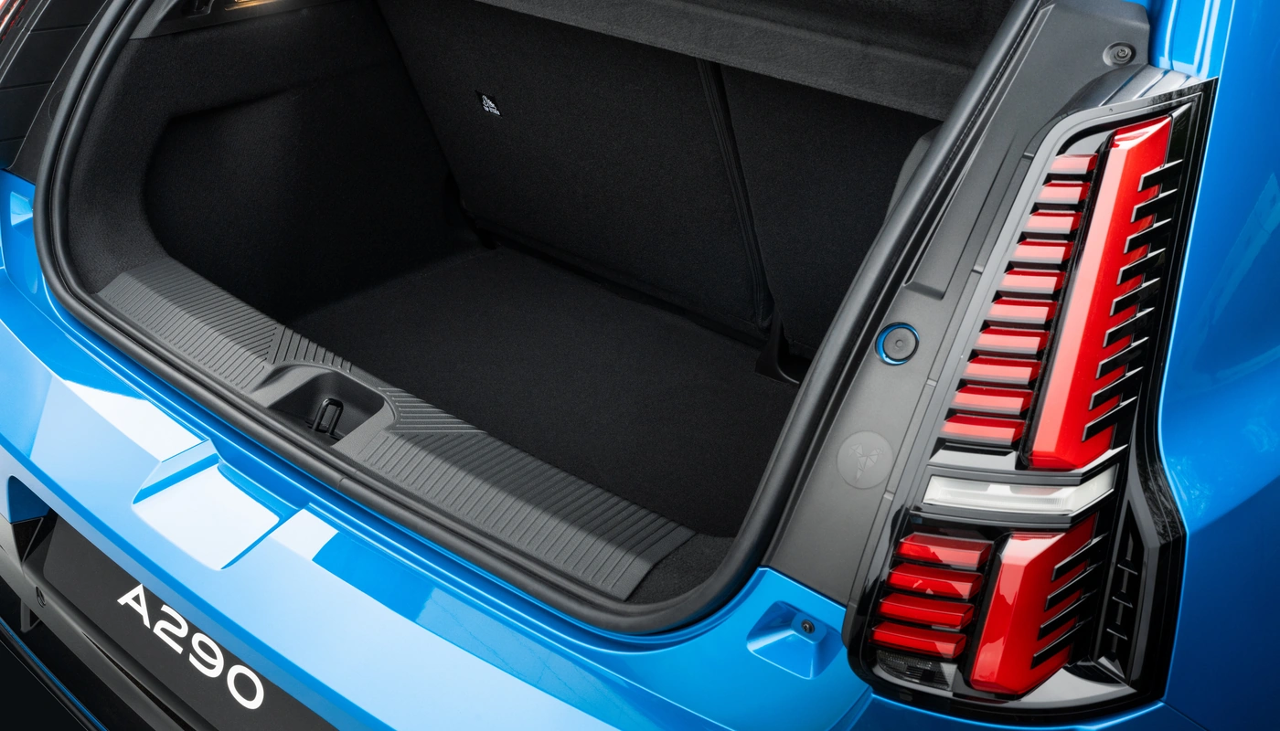 Alpine A290 - Almacenamiento Maletero