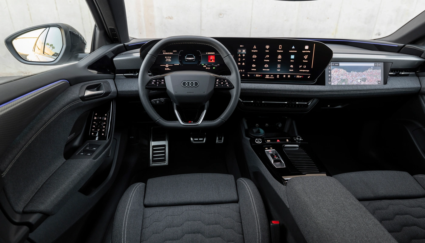 Audi A6 Sportback E Tron - Interior Salpicadero Interior Asientos Delanteros Interior Pantalla Central Interior Volante