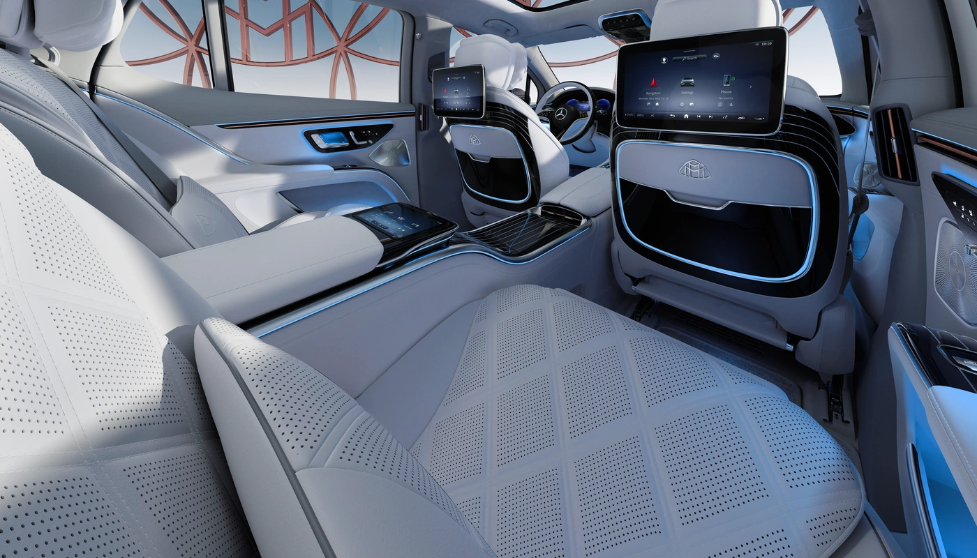 Mercedes Benz Maybach Eqs Suv - Interior Asientos Traseros Interior Detalle