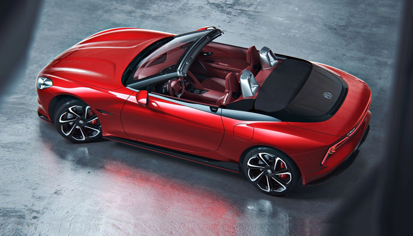 Mg Cyberster - Contexto Estudio Contexto Aparcado Exterior Lateral Izquierda Exterior Superior