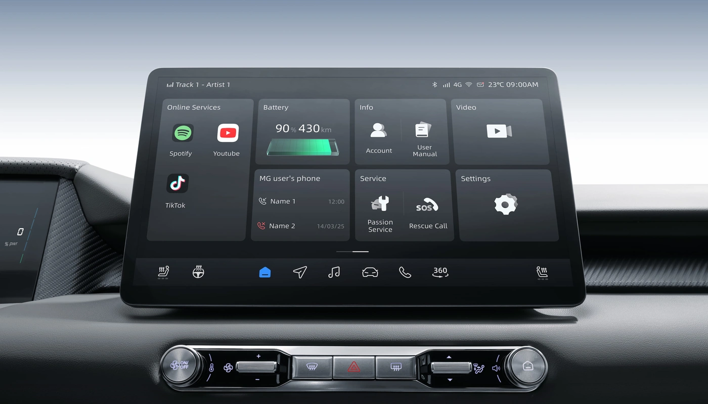 Mg Mgs5 Ev - Interior Pantalla Central