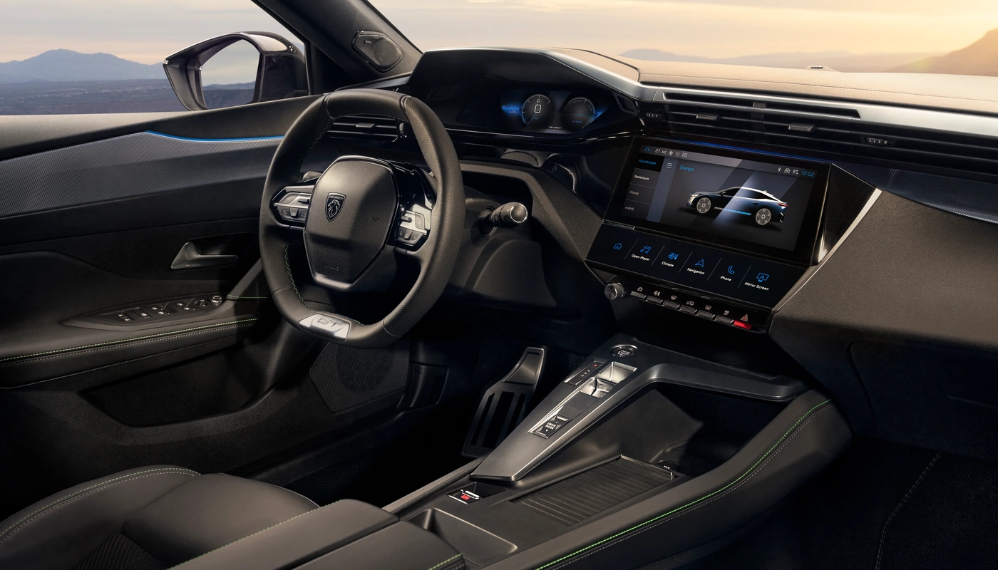 Peugeot E 408 - Interior Salpicadero Interior Pantalla Central Interior Volante