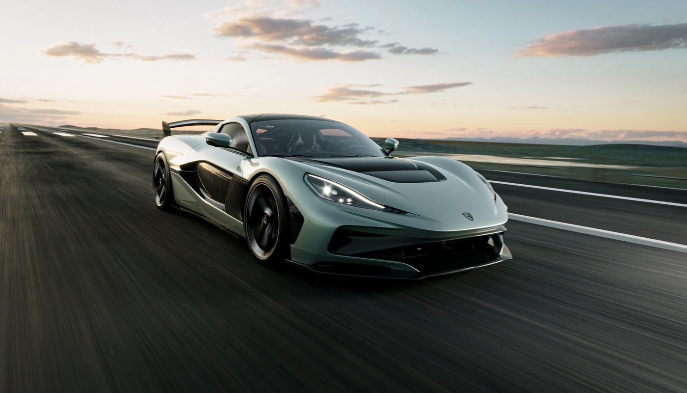 Rimac Nevera R - Contexto Entorno Real Contexto Conduciendo Exterior Frontal Derecha