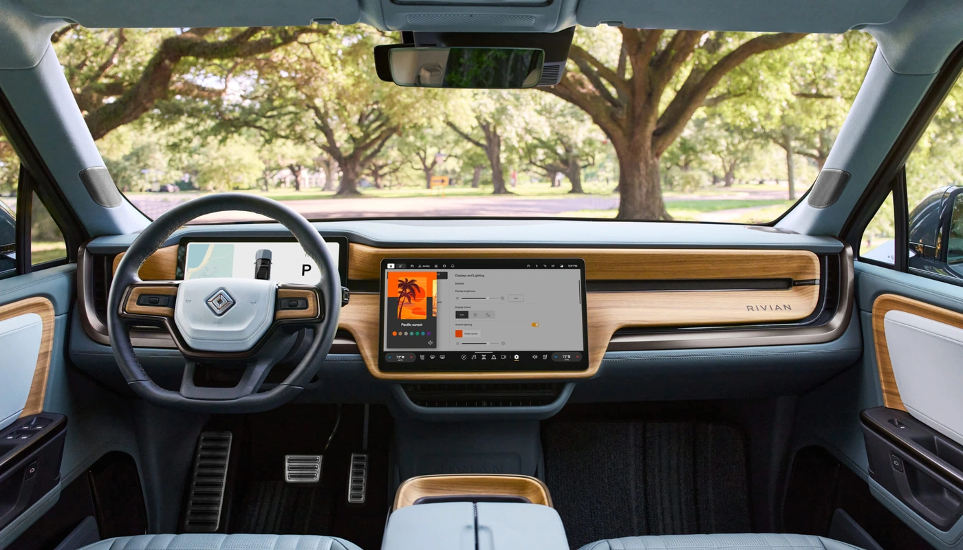 Rivian R1s - Interior Salpicadero Interior Pantalla Central Interior Volante