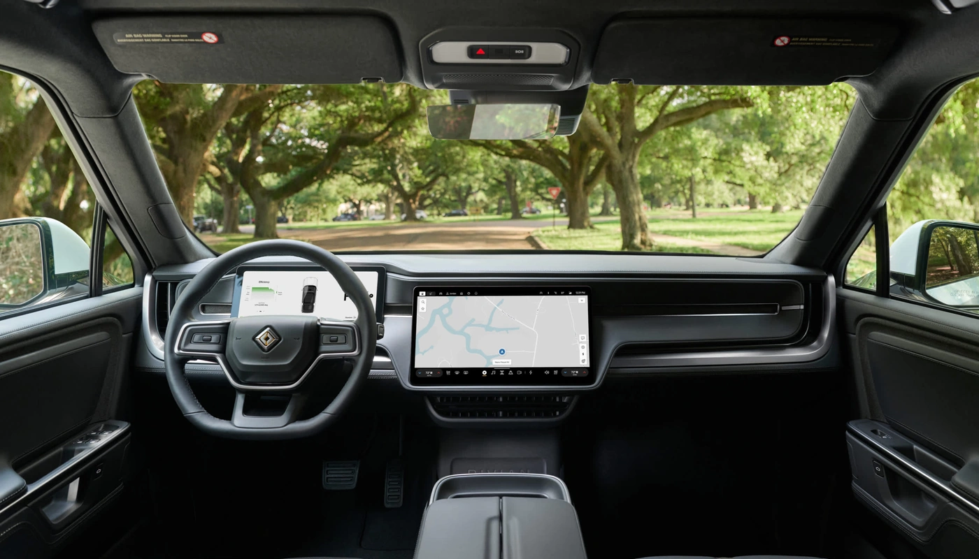 Rivian R1s - Interior Salpicadero Interior Pantalla Central Interior Volante