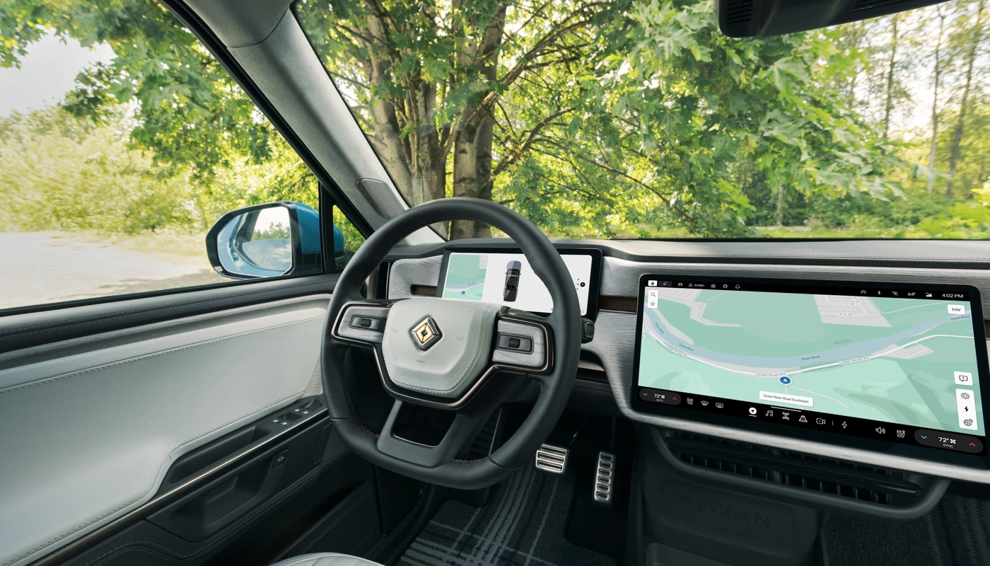 Rivian R1t - Interior Salpicadero Interior Pantalla Central Interior Volante