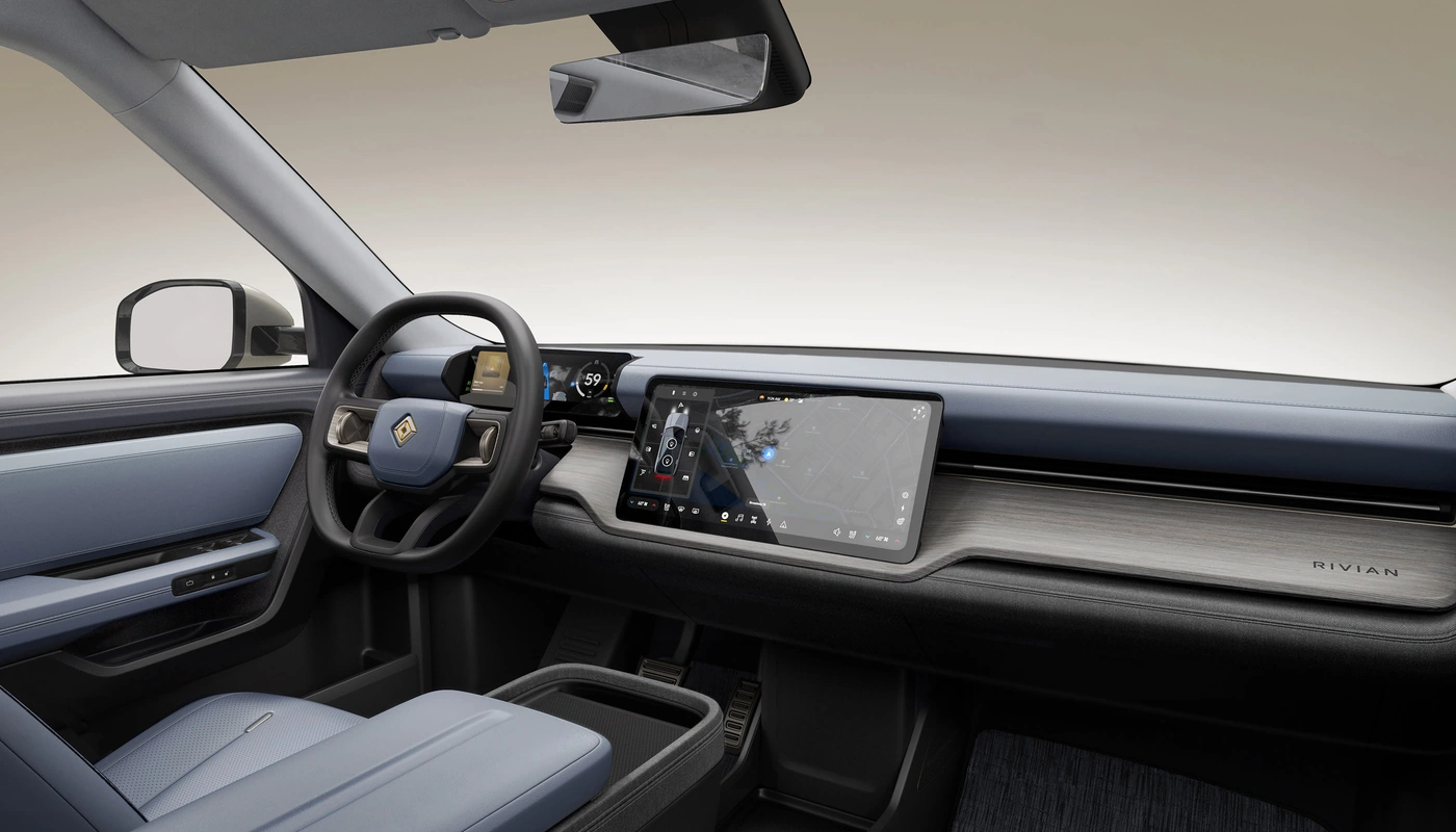 Rivian R2 - Interior Salpicadero Interior Pantalla Central Interior Volante