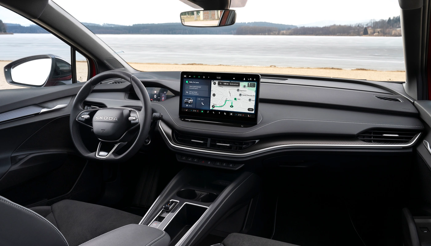 Skoda Enyaq Coupe - Interior Salpicadero Interior Pantalla Central Interior Volante