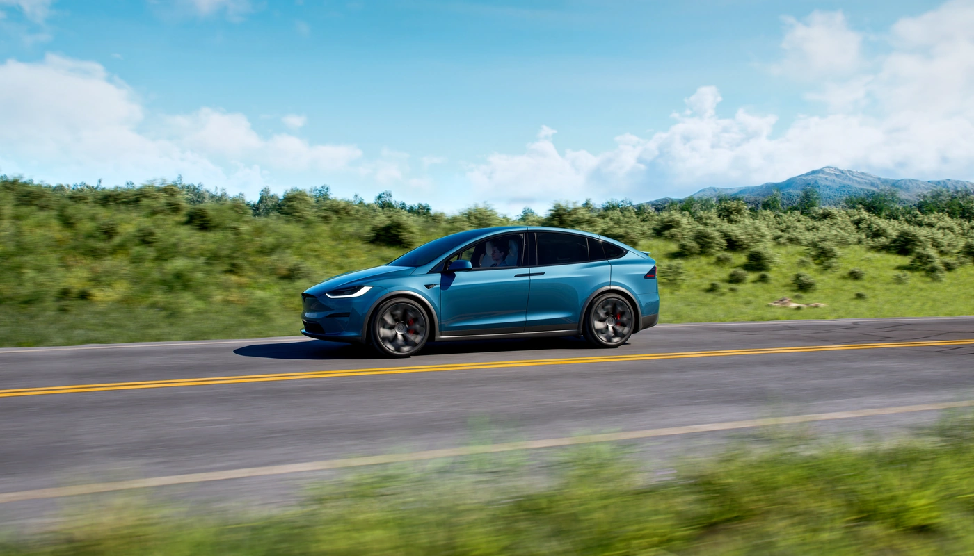 Tesla Model X - Contexto Entorno Real Contexto Conduciendo Exterior Lateral Izquierda