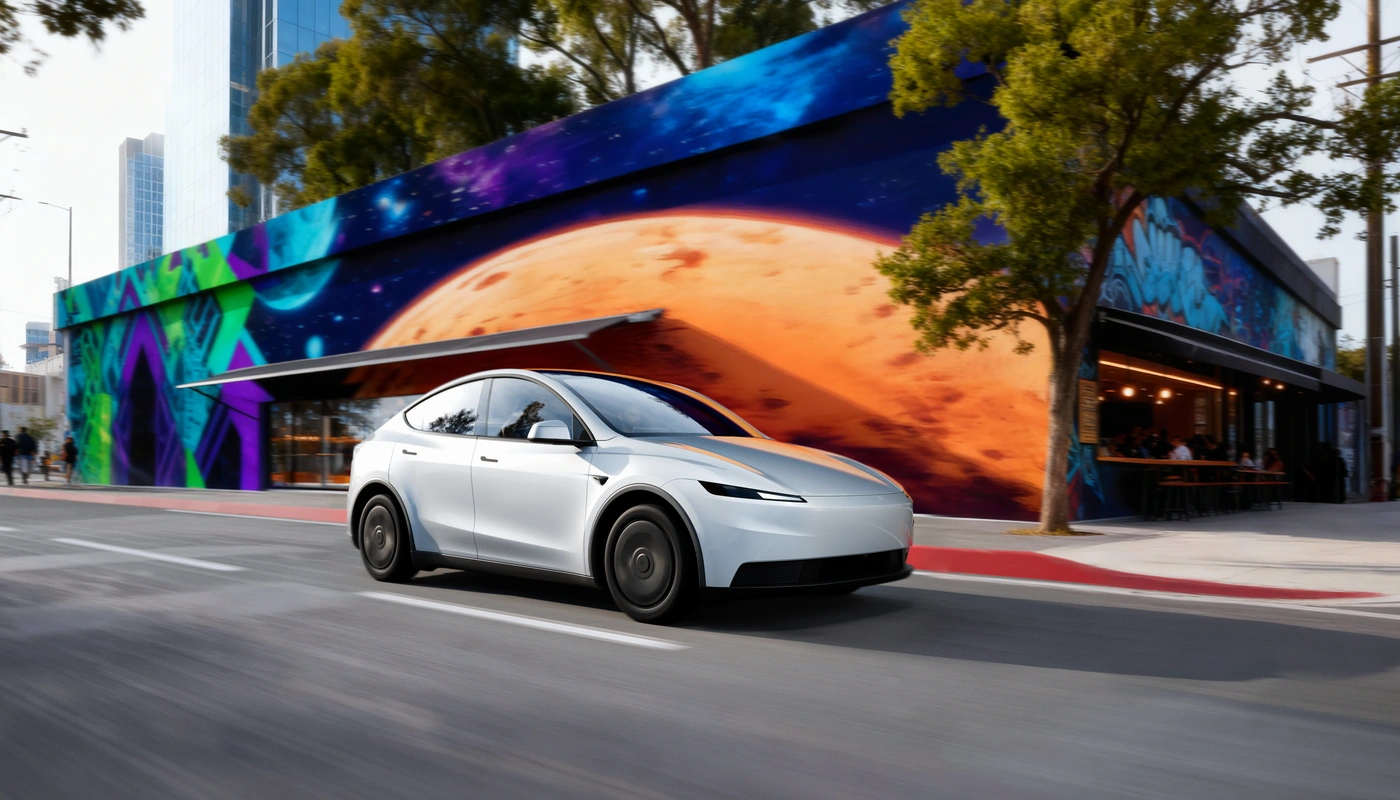 Tesla Model Y - Contexto Conduciendo Exterior Frontal Derecha