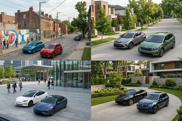 Clasificación de Coches Eléctricos por Gamas (Rangos de precio)