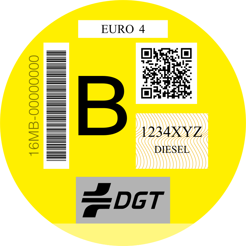 Distintivo ambiental DGT B