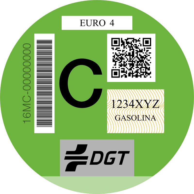 Distintivo ambiental DGT C