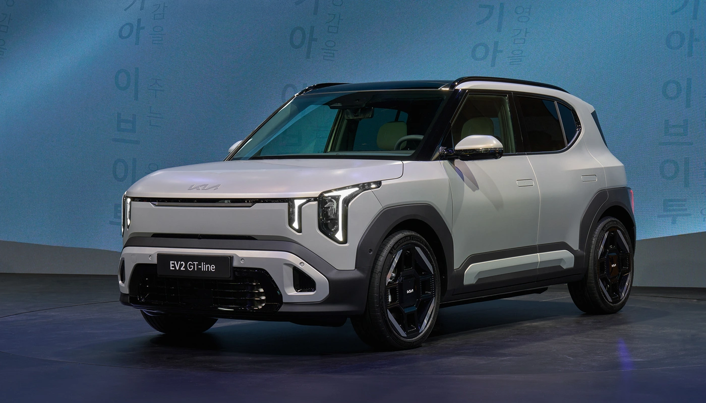 Kia Ev2 Earth - Contexto Estudio Contexto Aparcado Exterior Frontal Izquierda