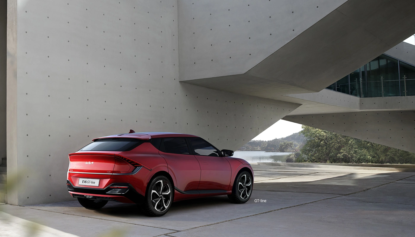 Kia Ev6 Gt - Contexto Entorno Real Contexto Aparcado Exterior Trasera Izquierda Exterior Lateral Derecha