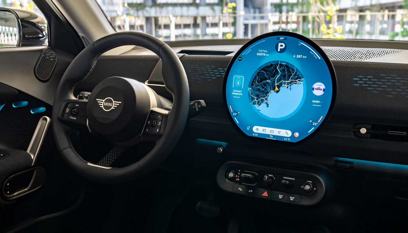 Mini Aceman E - Interior Salpicadero Interior Pantalla Central